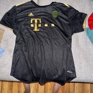 Adidas Black and Gold Football Jersey
